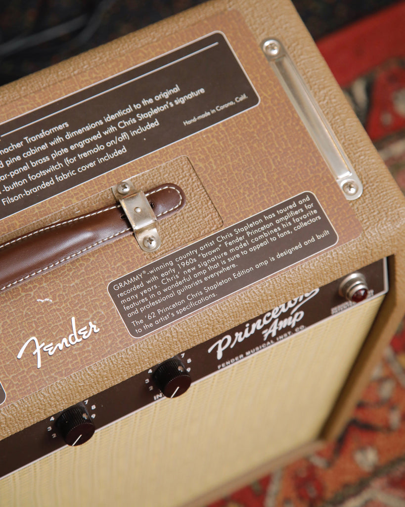 Fender '62 Princeton Chris Stapleton Edition Hand-Wired 12W 1x12" Valve Guitar Amplifier Combo Pre-Owned