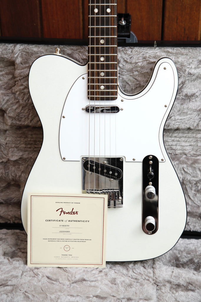 Fender American Ultra Telecaster Arctic Pearl Electric Guitar 2020 Pre-Owned