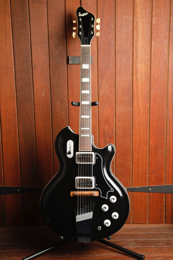 Supro 1575JB Black Holiday Black Electric Guitar Pre-Owned