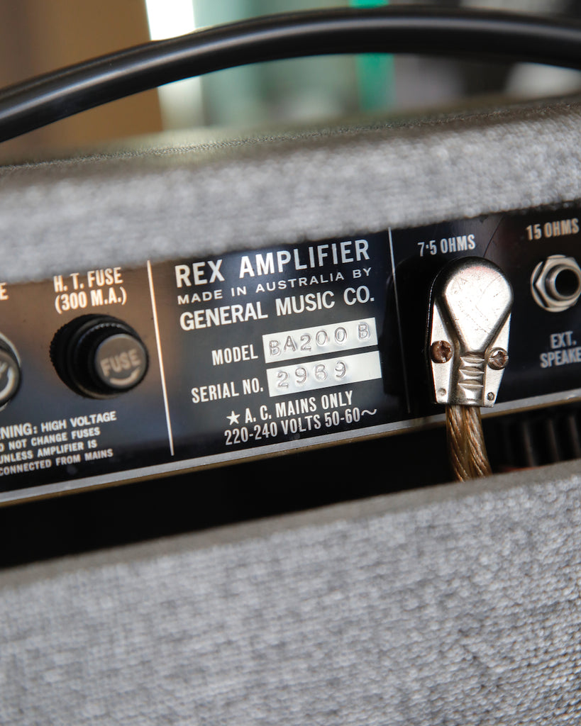Rex Bassking 20-Watt Valve Guitar Amplifier Made in Australia Pre-Owned