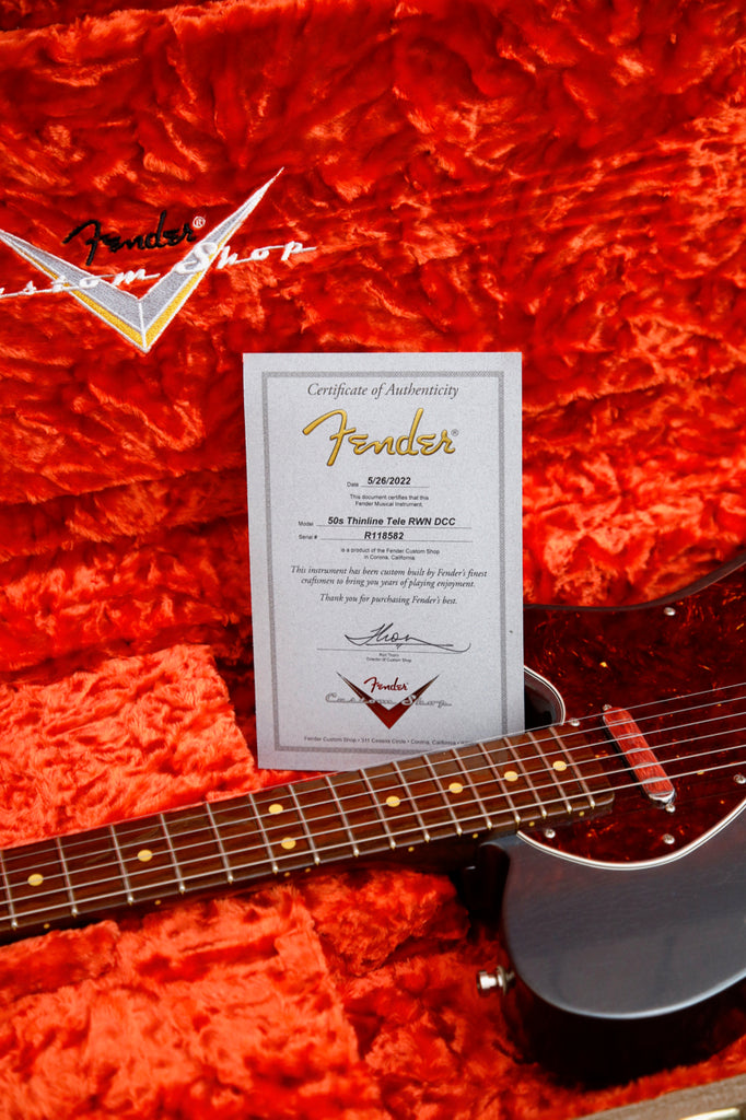 Fender Custom Shop '50s Thinline Telecaster Rosewood Neck Charcoal Frost Metallic Pre-Owned