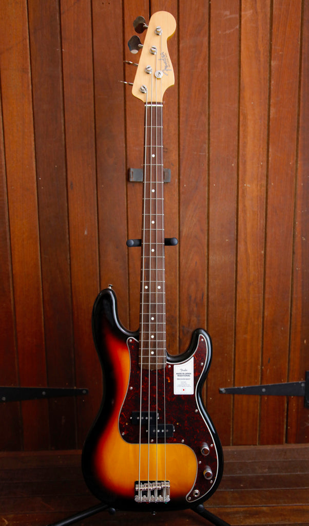 Fender Traditional 60s Precision Bass Guitar Made In Japan Sunburst