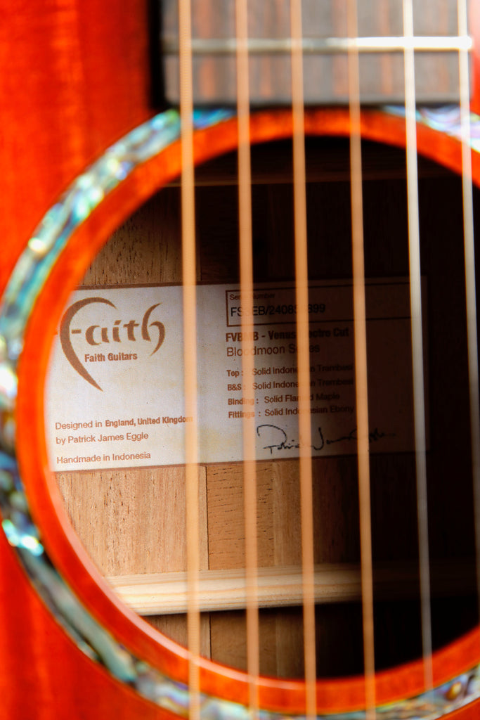 Faith Blood Moon Venus Cutaway Acoustic-Electric Guitar Pre-Owned
