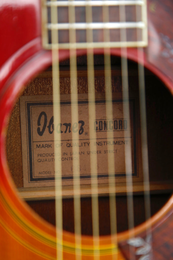 Ibanez Concord 684 Cherry Sunburst Acoustic Guitar 1970's Made in Japan Pre-Owned