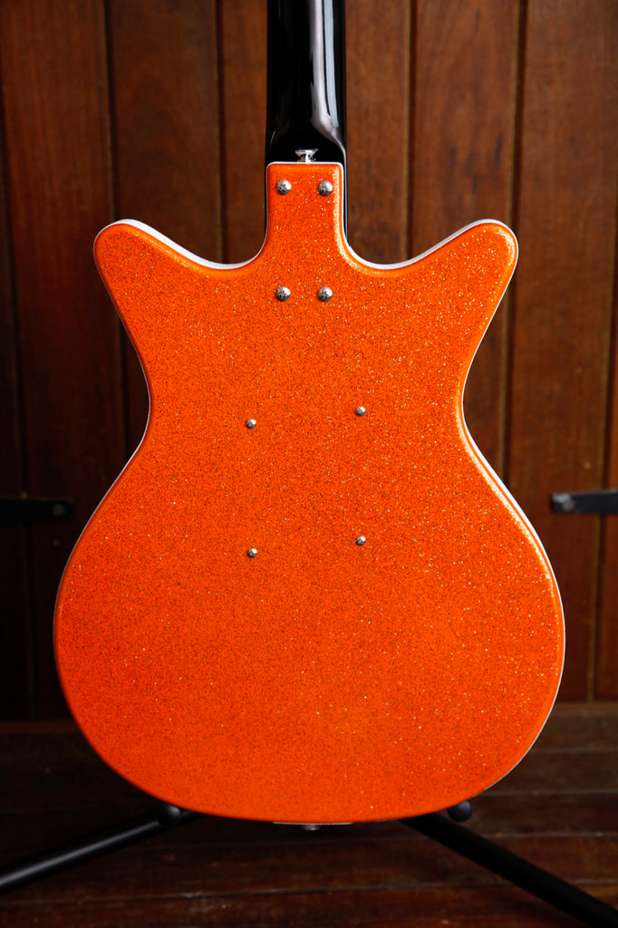 Danelectro '59M NOS+ Orange Metal Flake Double Cut Electric Guitar