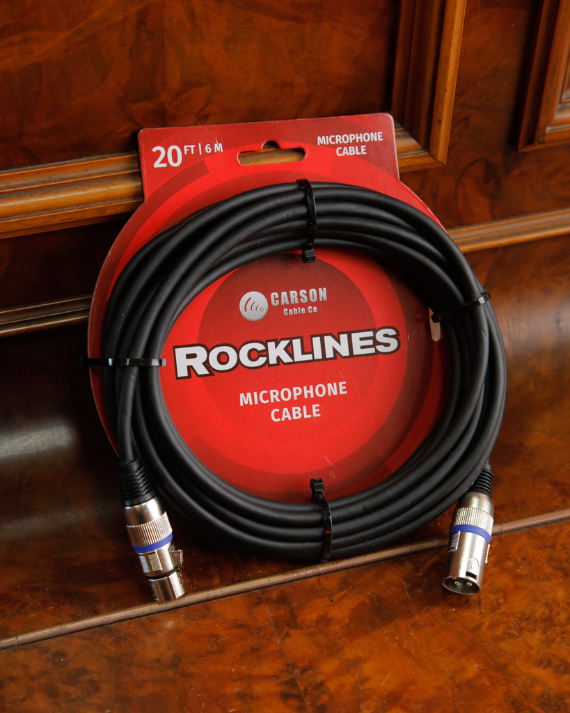 Carson Rocklines 20ft XLR to XLR Microphone Cable