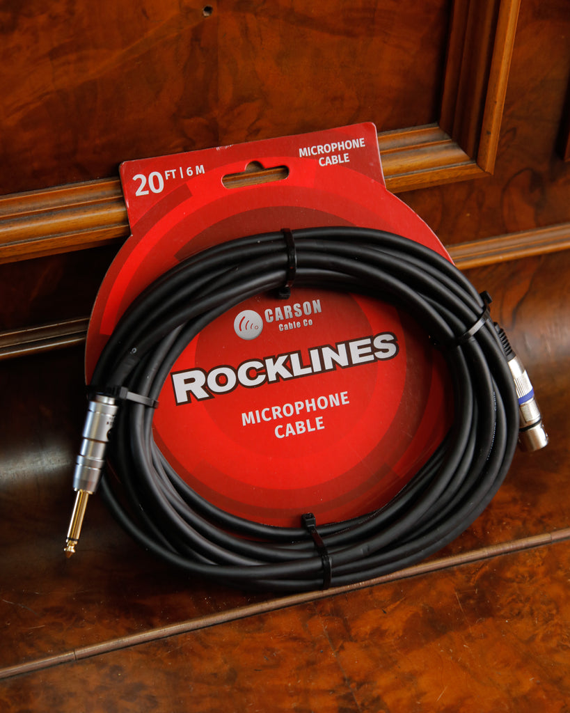 Carson Rocklines 20ft XLR to 1/4" Microphone Cable