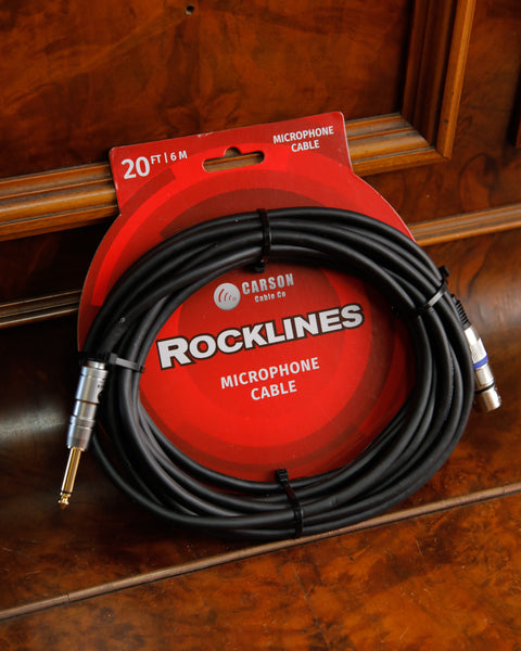 Carson Rocklines 20ft XLR to 1/4" Microphone Cable