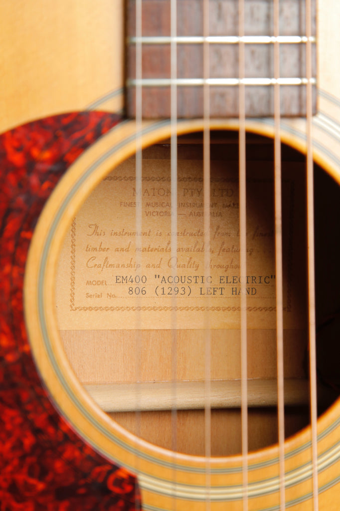 Maton EM400 Left Handed Dreadnought Acoustic-Electric Guitar 1993 Pre-Owned