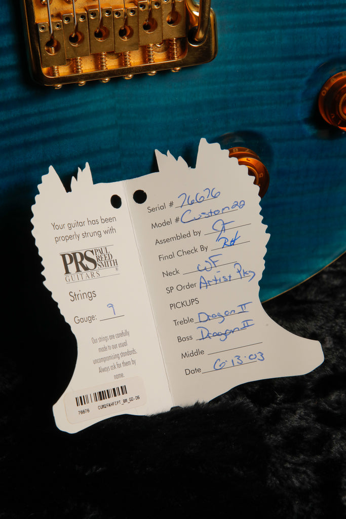 PRS Custom 22 Tremolo Artist Package Aquamarine Electric Guitar 2003 Pre-Owned