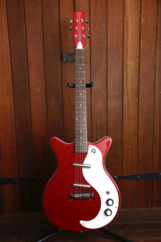 Danelectro '59M NOS+ Red Metal Flake Double Cut Electric Guitar