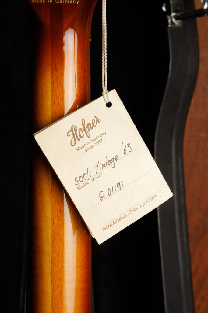 Hofner 500/1 Vintage '63 Sunburst Violin Bass Guitar Reissue 2006 Pre-Owned