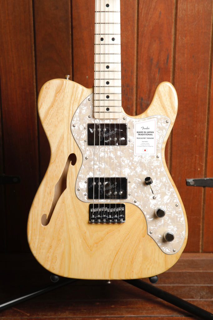 Fender Made In Japan Traditional '70s Telecaster Thinline Natural Electric Guitar Pre-Owned