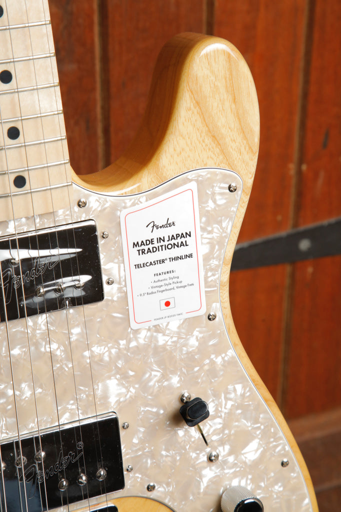 Fender Made In Japan Traditional '70s Telecaster Thinline Natural Electric Guitar Pre-Owned