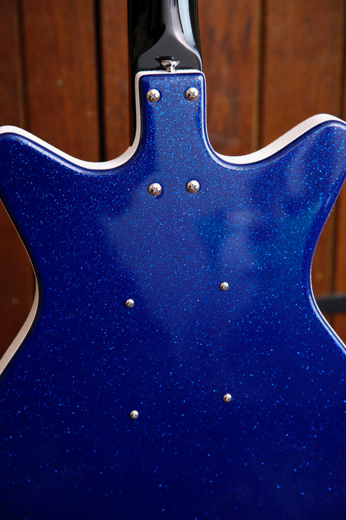 Danelectro '59M NOS+ Blue Metal Flake Double Cut Electric Guitar
