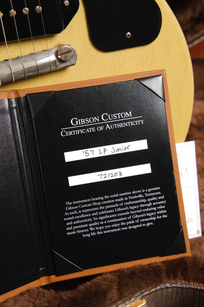 Gibson Custom 1957 Les Paul Junior VOS TV Yellow Electric Guitar Pre-Owned
