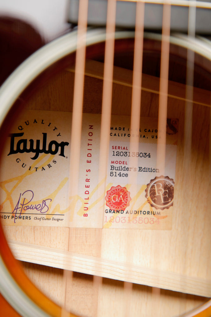 Taylor Builder's Edition 514ce Grand Auditorium Acoustic-Electric Guitar