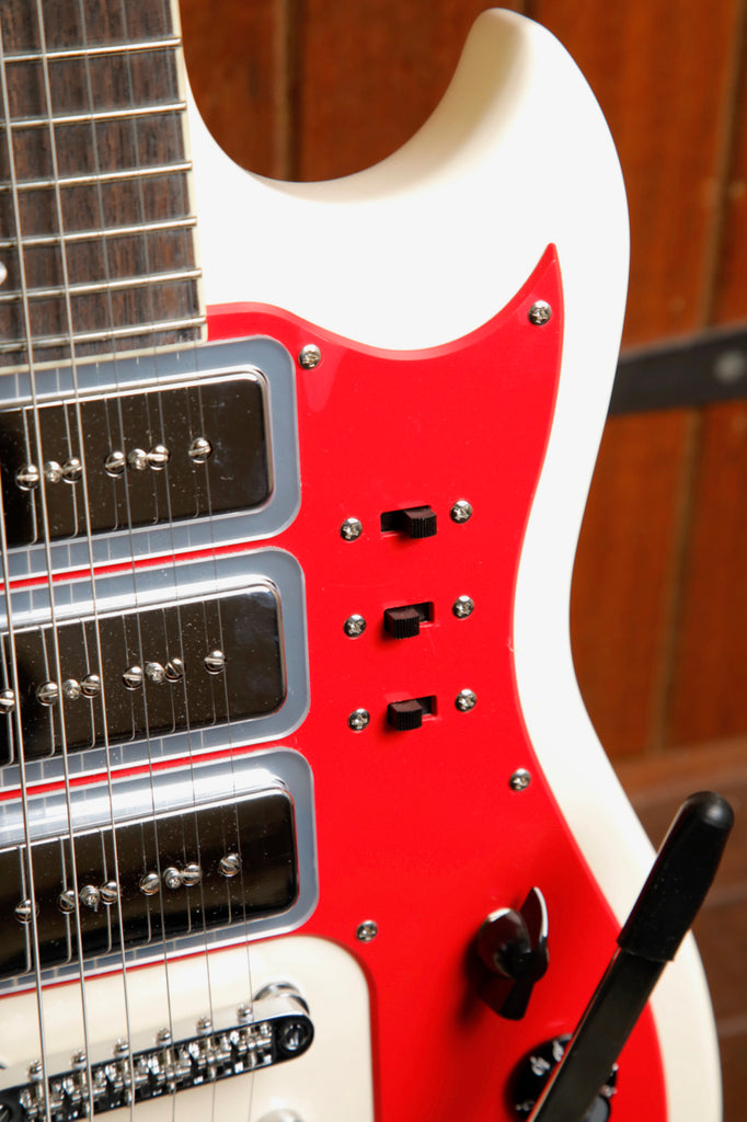 Eastwood "Sharkbite" Fyrbyrd Vintage White Electric Guitar
