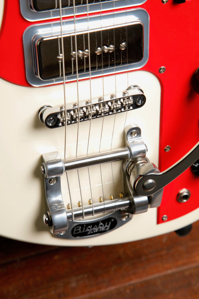 Eastwood "Sharkbite" Fyrbyrd Vintage White Electric Guitar