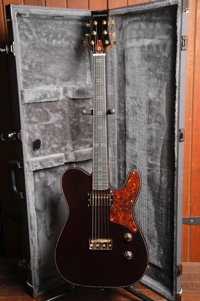 Portamento Custom "Jazzsquire" Oxblood Electric Guitar Made in WA
