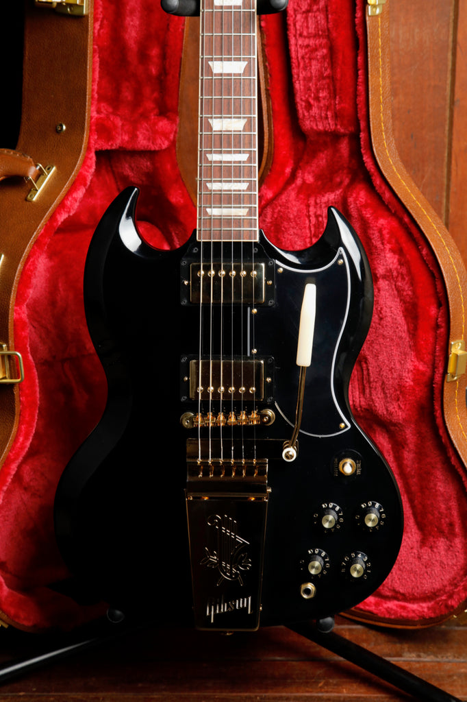 Gibson SG Standard '61 Maestro Limited Edition Ebony w/Gold Hardware