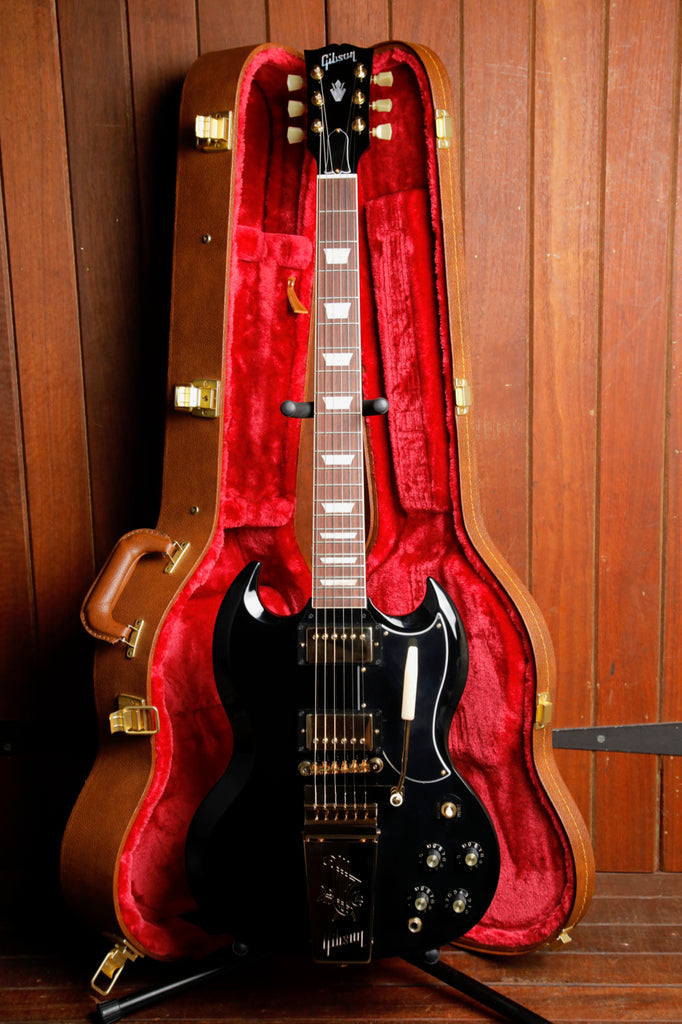 Gibson SG Standard '61 Maestro Limited Edition Ebony w/Gold Hardware