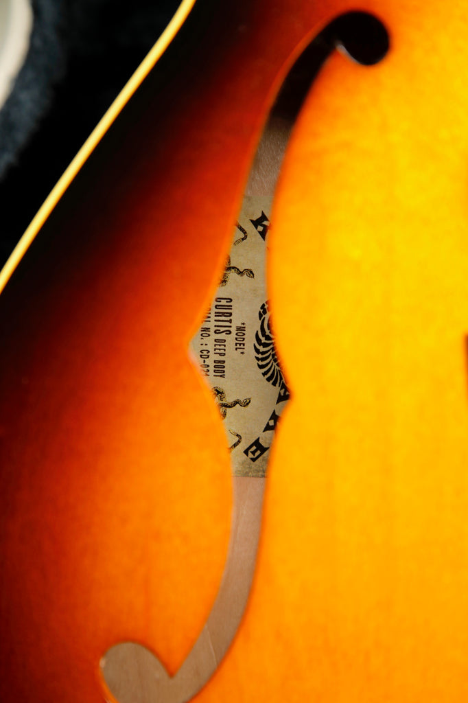 King Snake Curtis Deep Body Tobacco Sunburst Hollowbody Electric Guitar