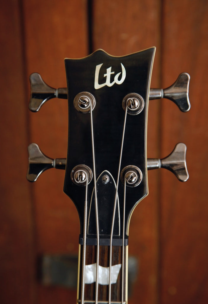 LTD EC-414FM Bass Guitar Transparent Black Pre-Owned