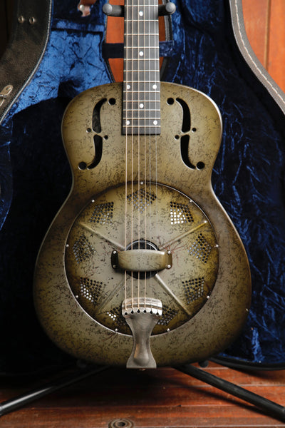 National NRP Black Rust Reso-Phonic Resonator Guitar 2010 Pre-Owned