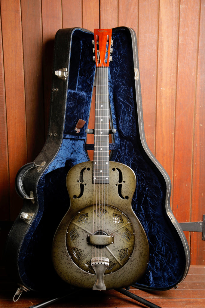 National NRP Black Rust Reso-Phonic Resonator Guitar 2010 Pre-Owned