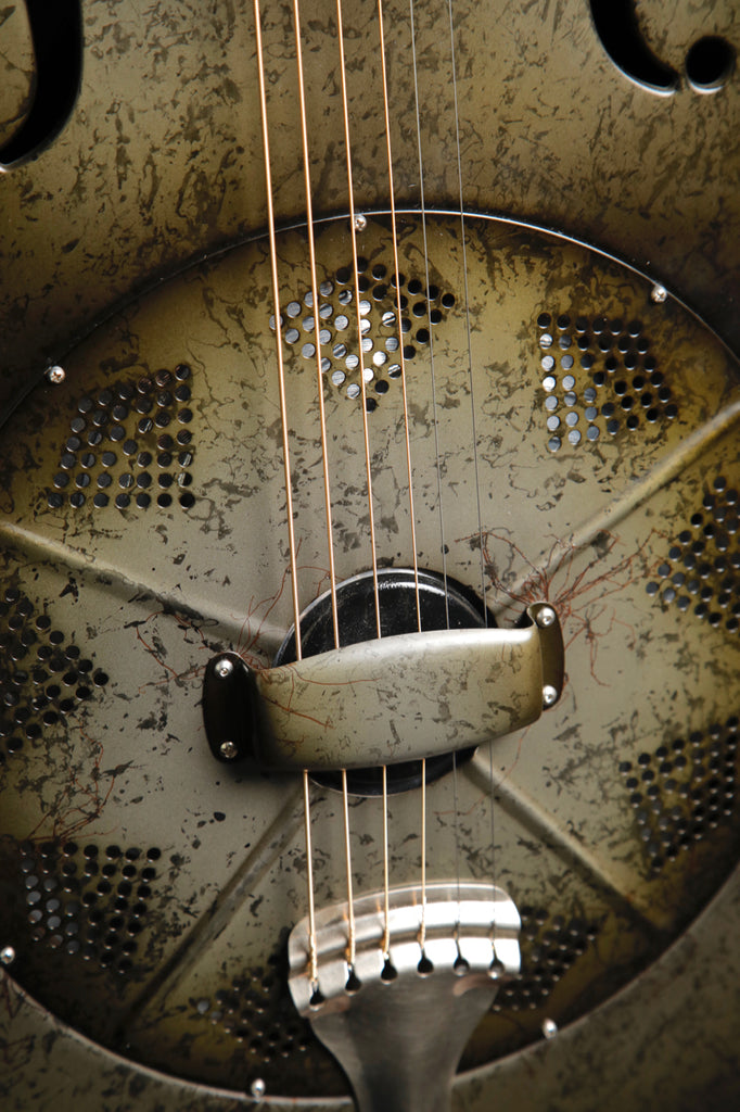 National NRP Black Rust Reso-Phonic Resonator Guitar 2010 Pre-Owned