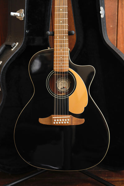 Fender Villager 12-String Acoustic-Electric Guitar Black Pre-Owned