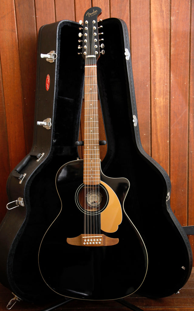 Fender Villager 12-String Acoustic-Electric Guitar Black Pre-Owned