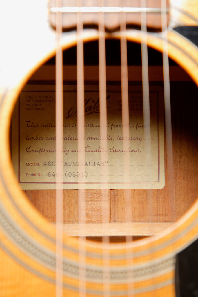 Maton A80 "Australian" Acoustic-Electric Guitar 2001 Pre-Owned