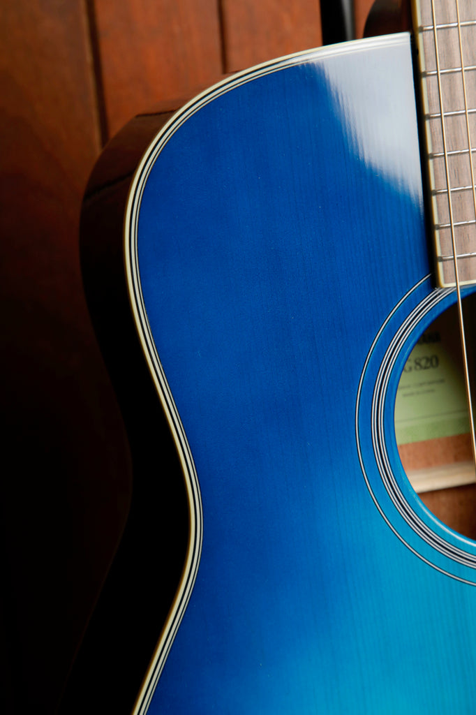 Yamaha FG820 Dreadnought Sunset Blue Acoustic Guitar