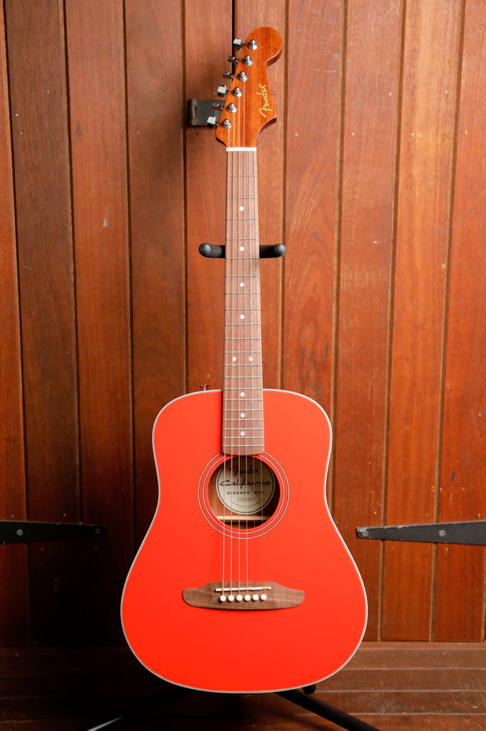 Fender California Redondo Mini Fiesta Red Acoustic Guitar