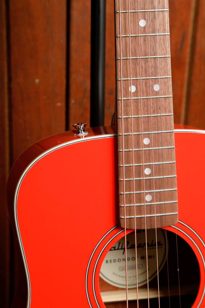 Fender California Redondo Mini Fiesta Red Acoustic Guitar