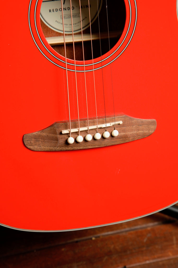 Fender California Redondo Mini Fiesta Red Acoustic Guitar