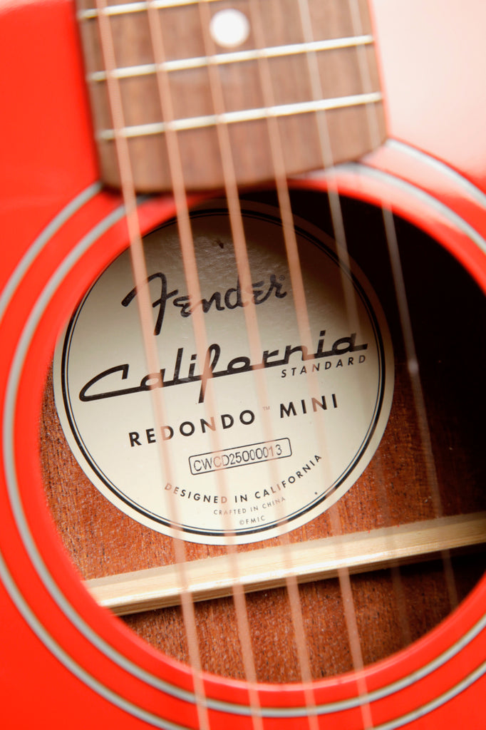 Fender California Redondo Mini Fiesta Red Acoustic Guitar