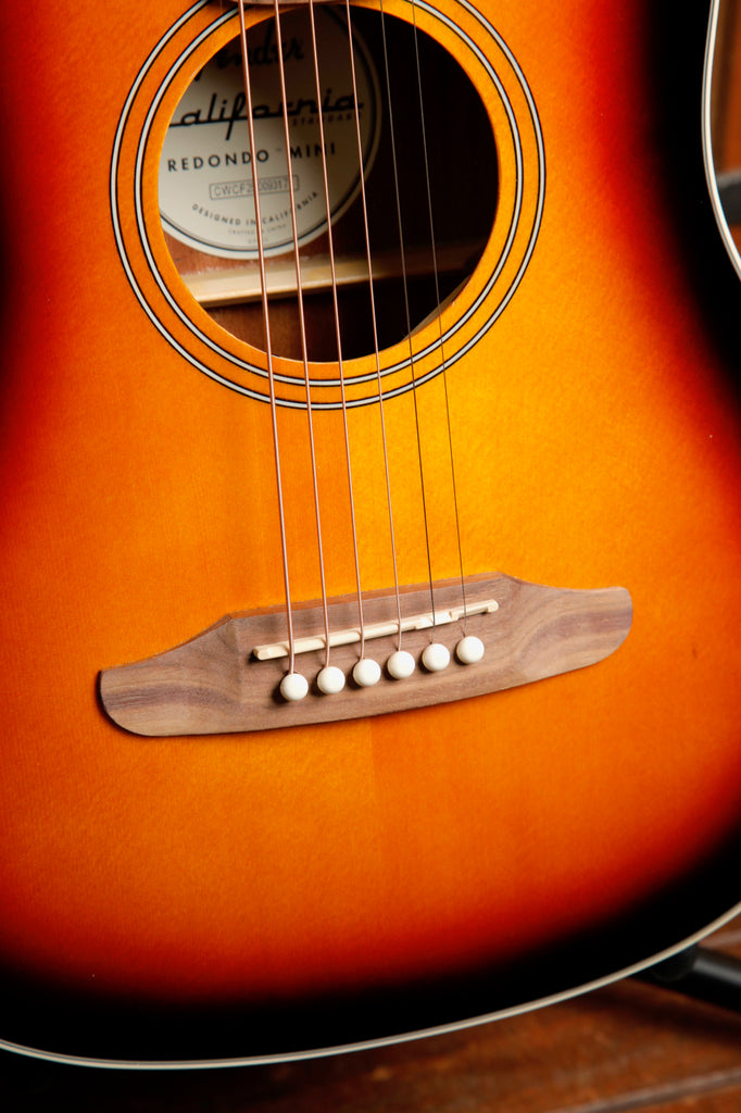 Fender California Redondo Mini 3-Colour Sunburst Acoustic Guitar