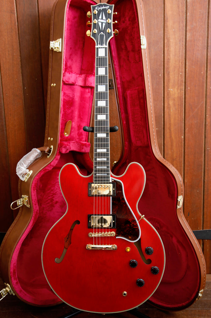 Epiphone Inspired by Gibson Custom 1959 ES-355 Cherry Red Electric Guitar & Hardcase