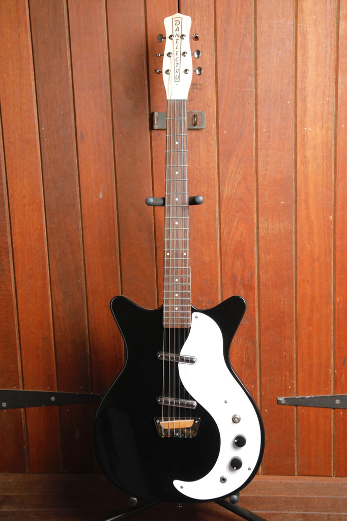 Danelectro Stock '59 Double Cut Black Electric Guitar B-Stock