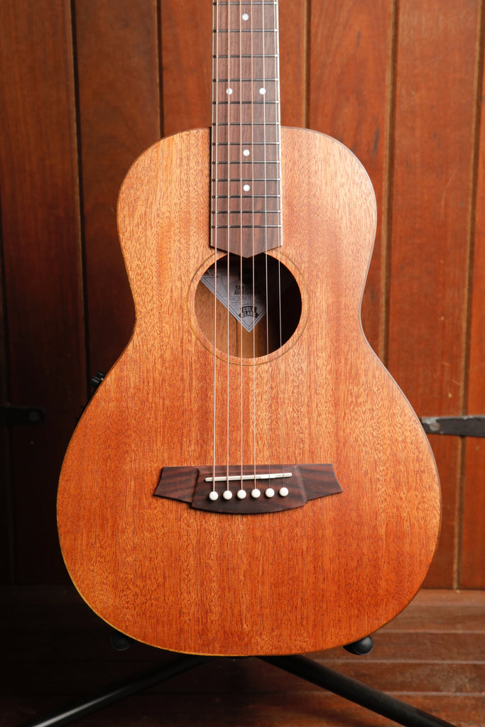 Cole Clark SPM1E-MMAH Mahogany Studio Parlour Mini Acoustic-Electric Guitar