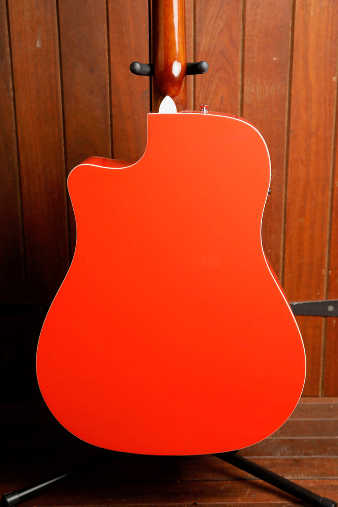 Fender California Standard Redondo CE Fiesta Red Acoustic-Electric Guitar