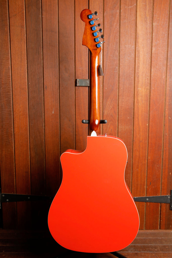 Fender California Standard Redondo CE Fiesta Red Acoustic-Electric Guitar