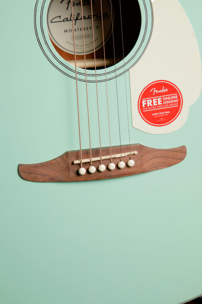 Fender California Standard Monterey E Surf Green Acoustic-Electric Guitar