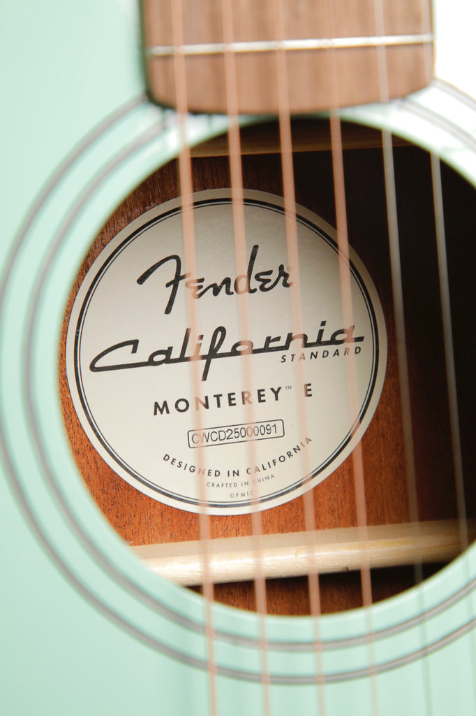 Fender California Standard Monterey E Surf Green Acoustic-Electric Guitar