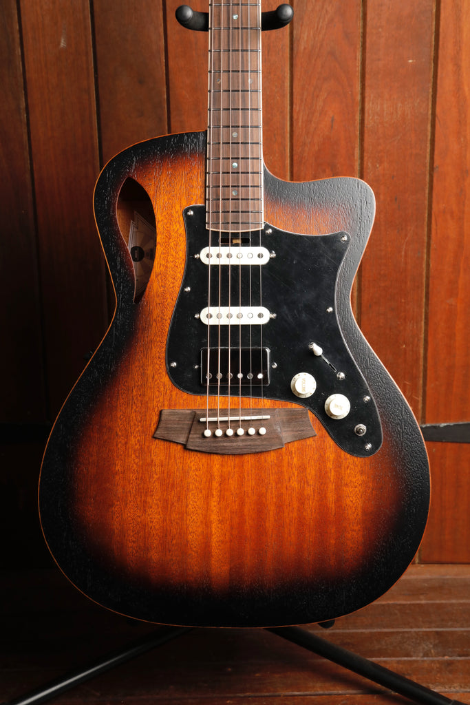 Cole Clark STL1EC-MMAH-HSS-SUN True Hybrid Thinline Acoustic-Electric Guitar