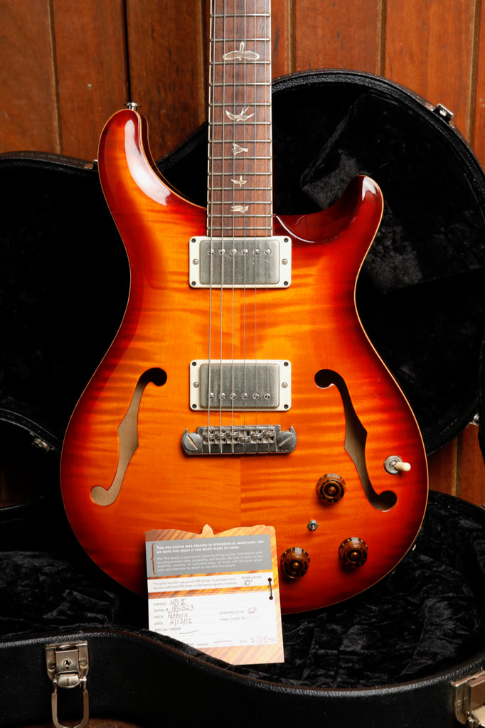 PRS Hollowbody II Dark Cherry Sunburst Electric Guitar 2012 Pre-Owned
