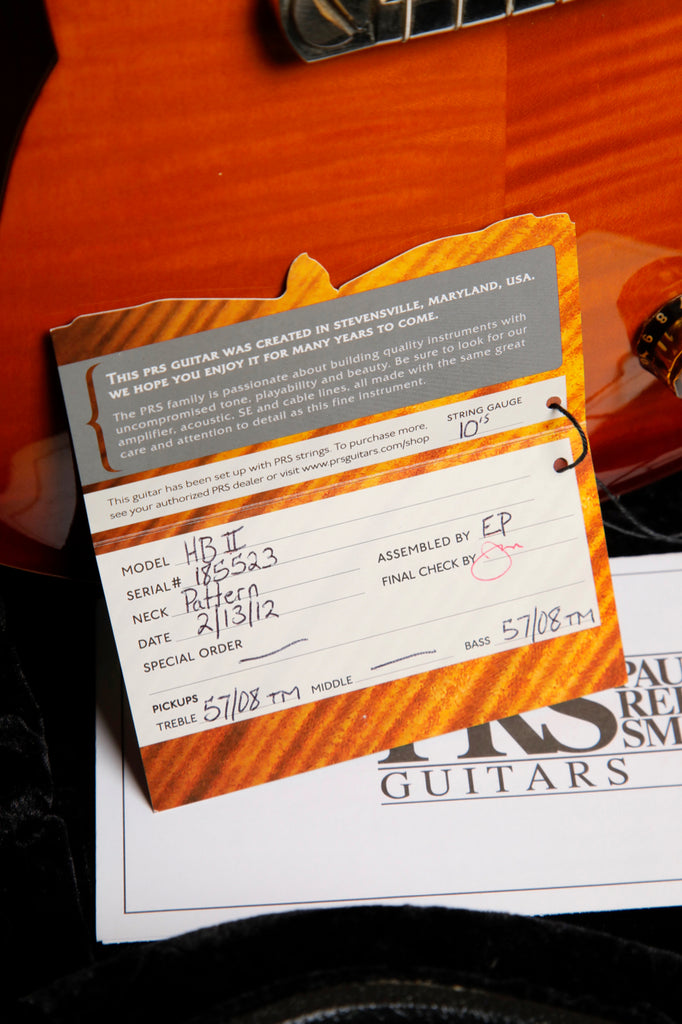 PRS Hollowbody II Dark Cherry Sunburst Electric Guitar 2012 Pre-Owned